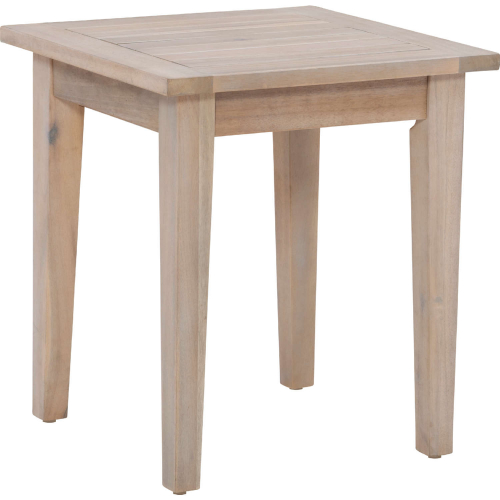 Teagon Outdoor Side Table in White Wash Wood