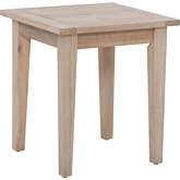 Teagon Outdoor Side Table in White Wash Wood