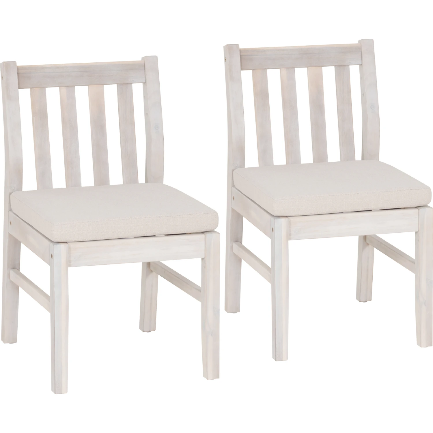 Linon OD68NATSC02U Teagon Outdoor Dining Side Chair in Natural