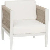 Claiborne Outdoor Dining Accent Chair in White