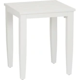 Claiborne Outdoor Side Table in White Aluminum
