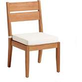 Carenen Outdoor Dining Chair in Teak & Antique White Fabric (Set of 2)
