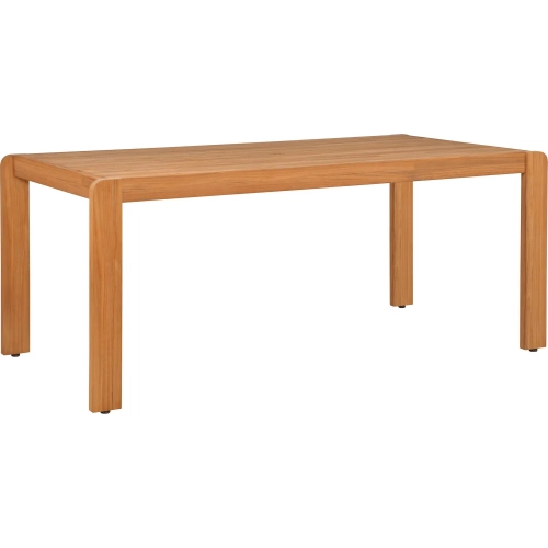 Hemburg 72" Outdoor Dining Table in Natural Brown Teak Wood