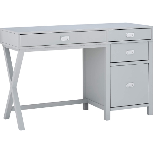 Peggy Side Storage Desk in Gray