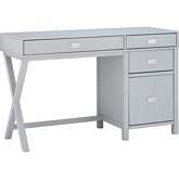 Peggy Side Storage Desk in Gray