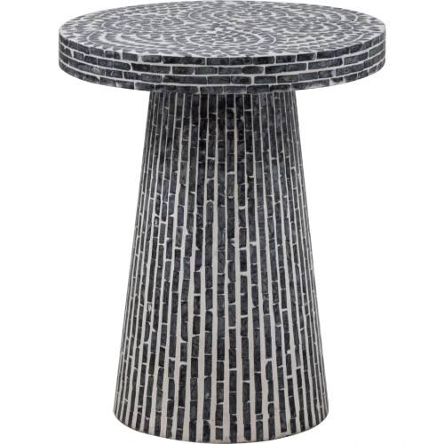 Percola Side Table in Black Capiz Shell