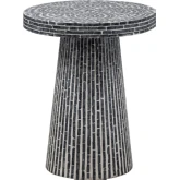 Percola Side Table in Black Capiz Shell