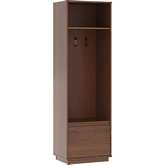 Rawlins 1 Drawer Hall Tree in Walnut Finish