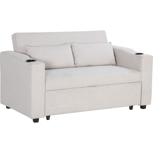 Brimsley Convertible Sofa Bed in Grey Fabric