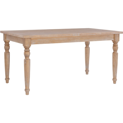 Avalon 59" Dining Table in Light Natural Brown Wood