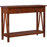 Titian Console Table in Antique Tobacco Wood