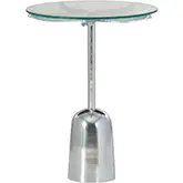 Thetis Starfish Table in Silver Aluminum & Tempered Glass