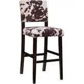 Corey Bar Stool in Udder Madness Brown Print Microfiber