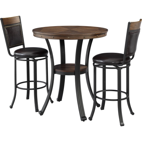 Franklin Pub Table 3-Piece Pub Table & Bar Stool Set
