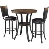 Franklin Pub Table 3-Piece Pub Table & Bar Stool Set