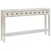 Sadie 63" Console Table in Distressed Cream
