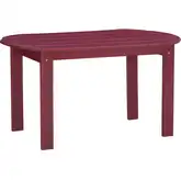 Adirondack Outdoor Coffee Table in Red Wood