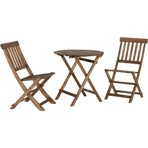 Catalan Outdoor Chair & Side Table Set in Acorn