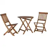 Catalan Outdoor Chair & Side Table Set in Acorn