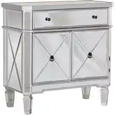 Mirrored 1-Drawer & 2-Door Console