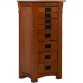 Anna Lee Jewelry Armoire in Mission Oak Wood