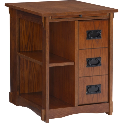 Parnell Side Table in Mission Oak Wood