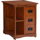 Parnell Side Table in Mission Oak Wood