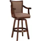 Brandon Warm Cherry Swivel Bar Stool