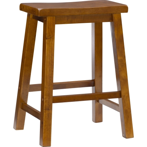 Honey Brown Counter Height Stool with 24" Seat Height