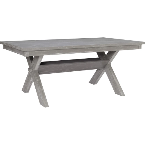 Turino 70" Dining Table in Rustic Gray Oak Wood