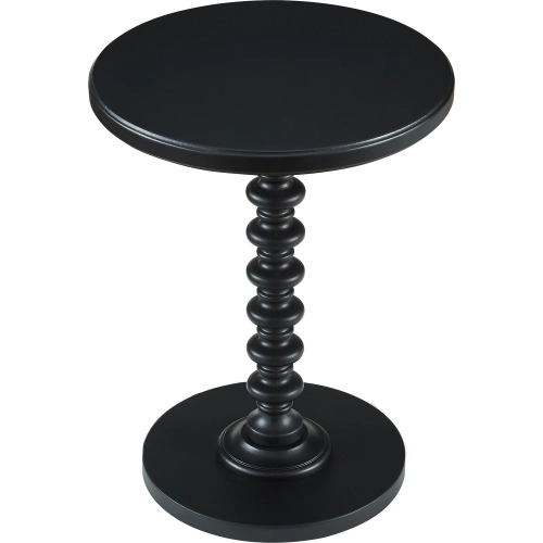 Black Round Spindle Occasional Table