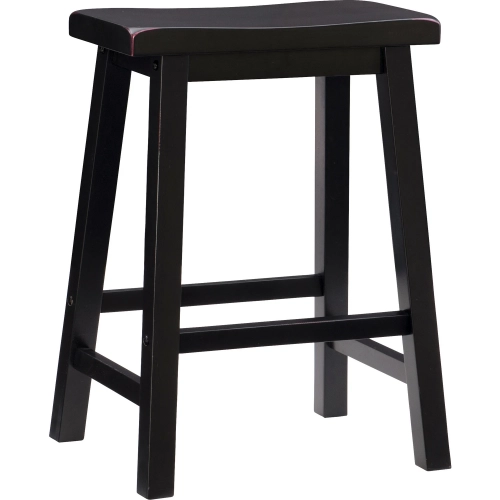Counter Stool in Antique Black with Terracotta Sand Through
