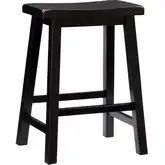 Counter Stool in Antique Black with Terracotta Sand Through