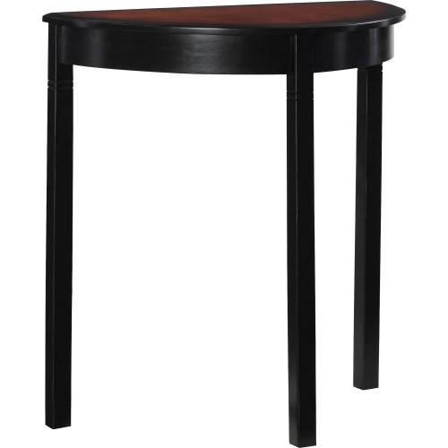 Camden Demi Lune Console Table in Black Cherry Wood