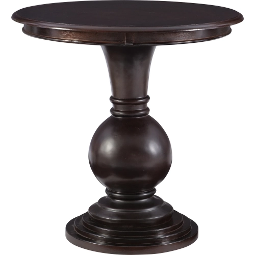 Espresso Round Accent Table
