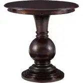 Espresso Round Accent Table