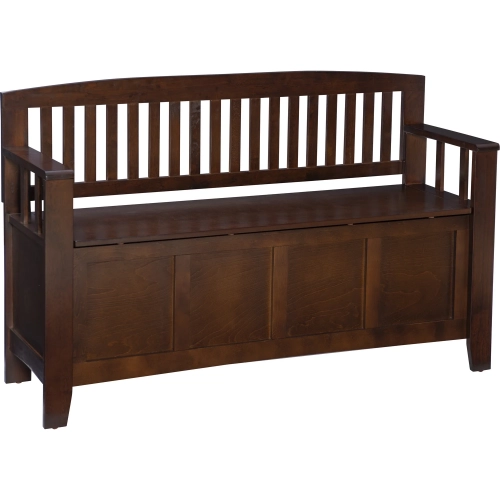 Cynthia Storage Bench in Walnut Wood
