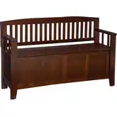 Cynthia Storage Bench in Walnut Wood
