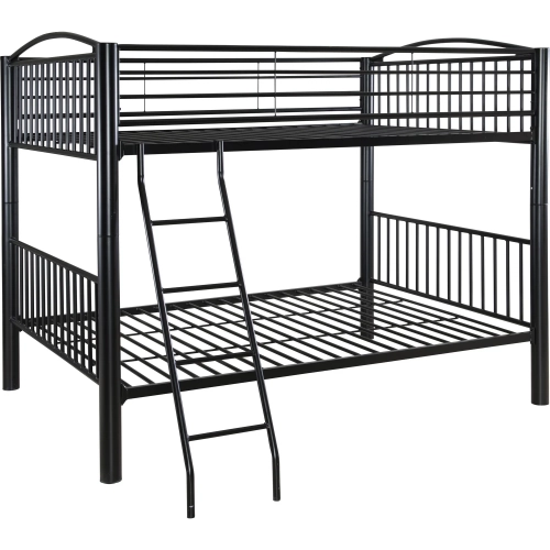 Heavy Metal Full over Full Bunk Bed in Black