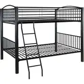 Heavy Metal Full over Full Bunk Bed in Black