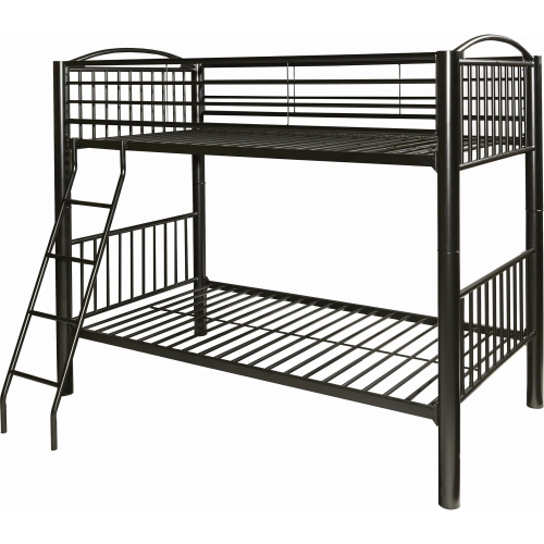 Heavy Metal Twin over Twin Bunk Bed in Black