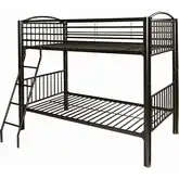 Heavy Metal Twin over Twin Bunk Bed in Black
