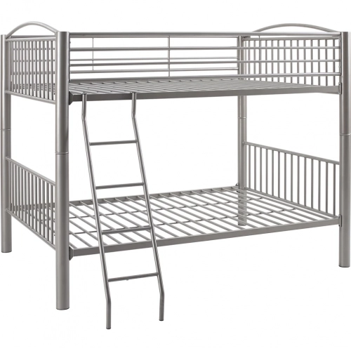 Heavy Metal Full over Full Bunk Bed in Pewter