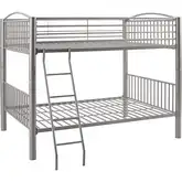 Heavy Metal Full over Full Bunk Bed in Pewter