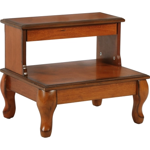Attic Antique Cherry Bed Steps with Drawer
