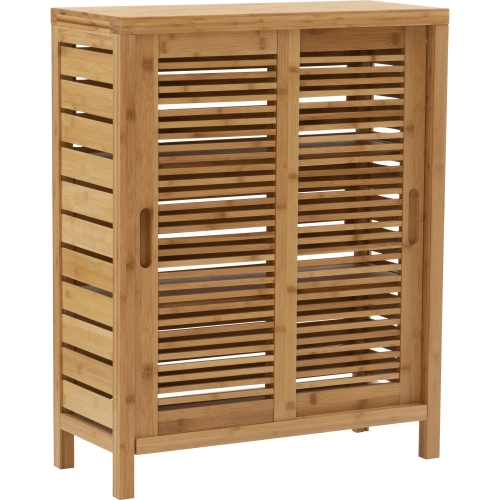 Bracken 2-Door Floor Cabinet in Natural Finish Bamboo