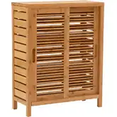 Bracken 2-Door Floor Cabinet in Natural Finish Bamboo