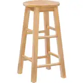 Linon 24" Counter Stool in Natural Wood