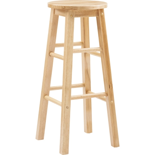 Linon 29" Bar Stool in Natural Wood