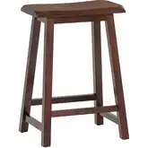 Saddle Counter Stool in Dark Brown